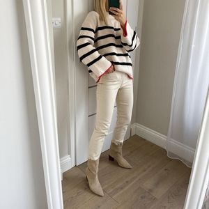 🍂ZARA🍂 Booties 👢leather 👢suede size 8 NWT